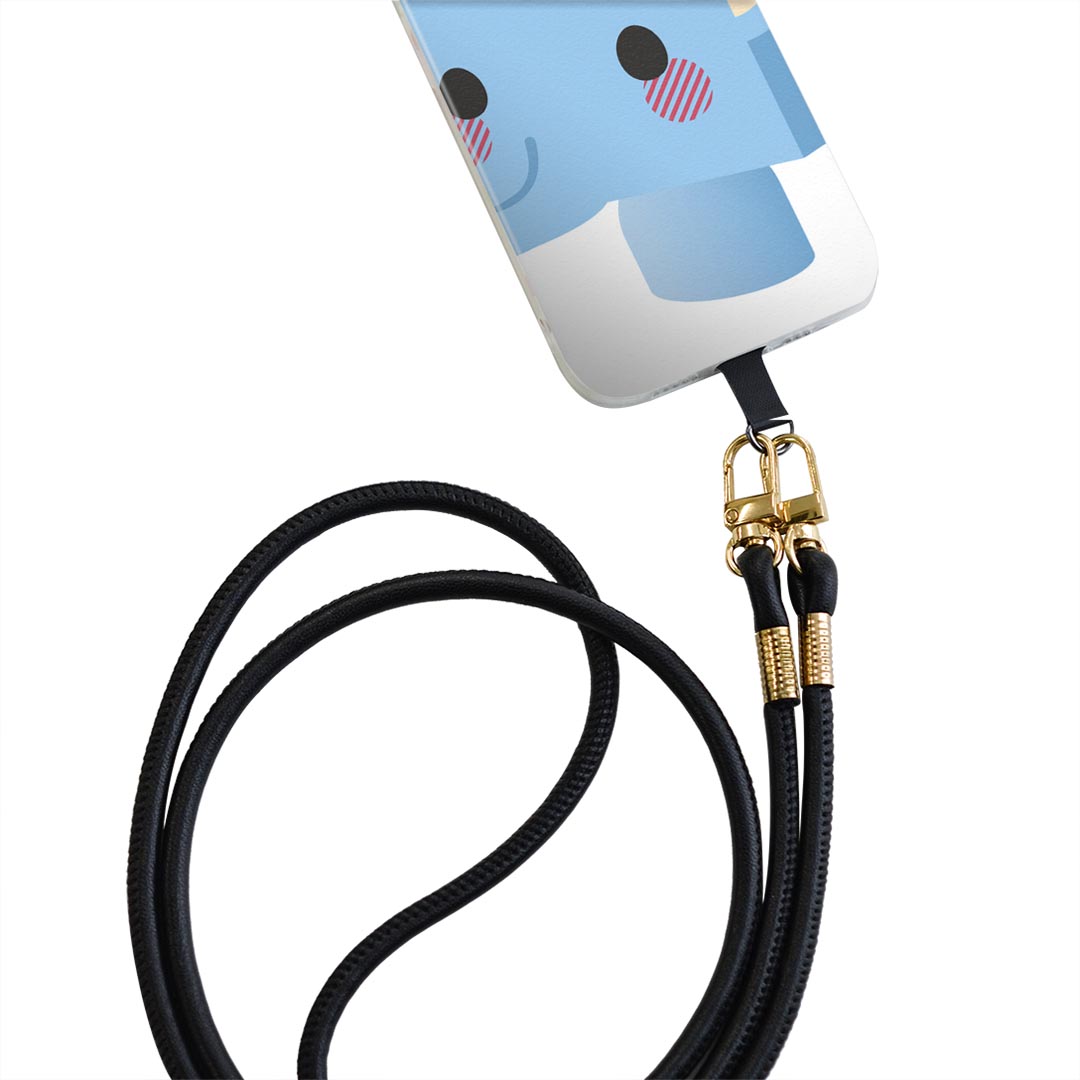 Xperia Ace SO-02L エクスペリア エース so02l 専用 ショルダーケース ソフトケース スマホカバー 落下防止 スマホケース 斜めかけ 縄掛けケース 耐衝撃 tpu 007147 象　キャラクター