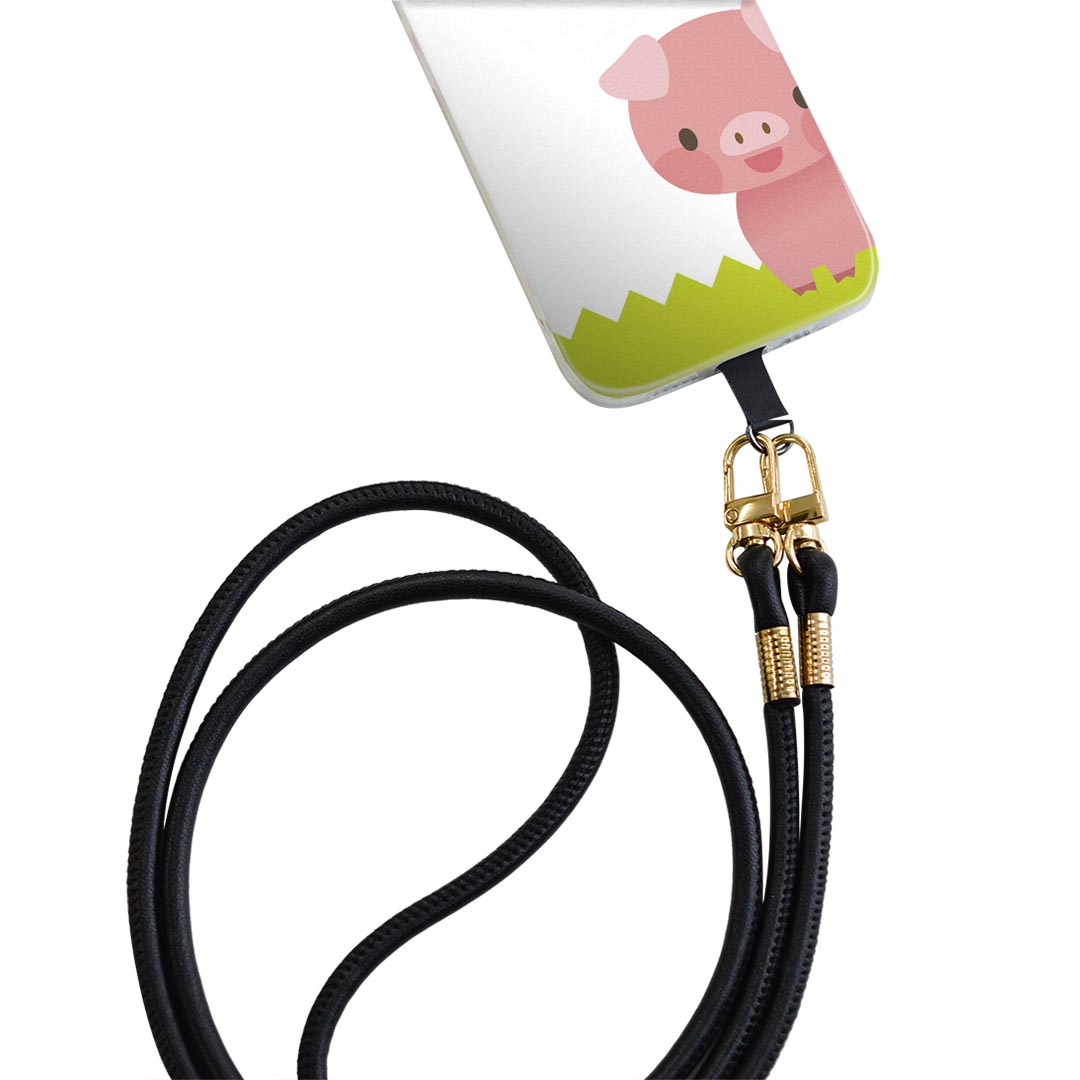 Galaxy A20 SC-02M ギャラクシー sc02m 専用 ショルダーケース ソフトケース スマホカバー 落下防止 スマホケース 斜めかけ 縄掛けケース 耐衝撃 tpu 007165 アニマル ぶた　キャラクター