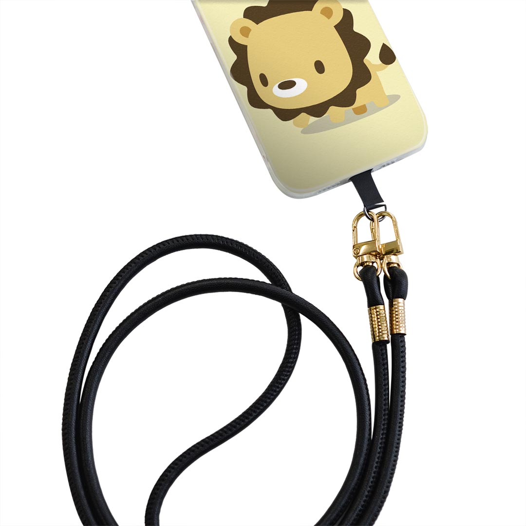 iPhone14pro 6.1インチ 専用 各キャリア iPhone14 Pro プロ 共通対応 ショルダーケース ソフトケース スマホカバー 落下防止 スマホケース 斜めかけ 縄掛けケース 耐衝撃 tpu 007853 ライオン らいおん イラスト キャラクター