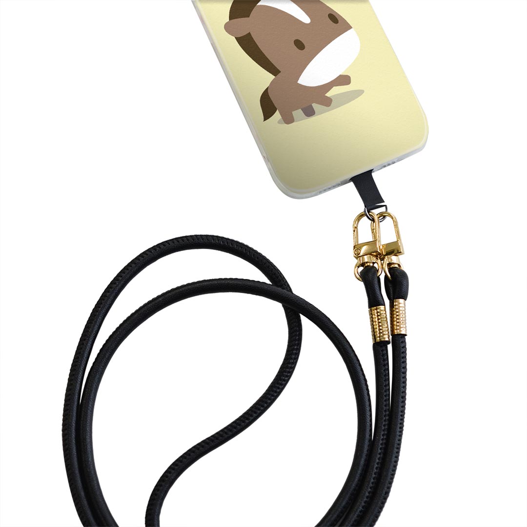 iPhone11Pro 5.8インチ iphone11 pro 専用 ショルダーケース ソフトケース スマホカバー 落下防止 スマホケース 斜めかけ 縄掛けケース 耐衝撃 tpu 007854 うま　馬　イラスト　キャラクター