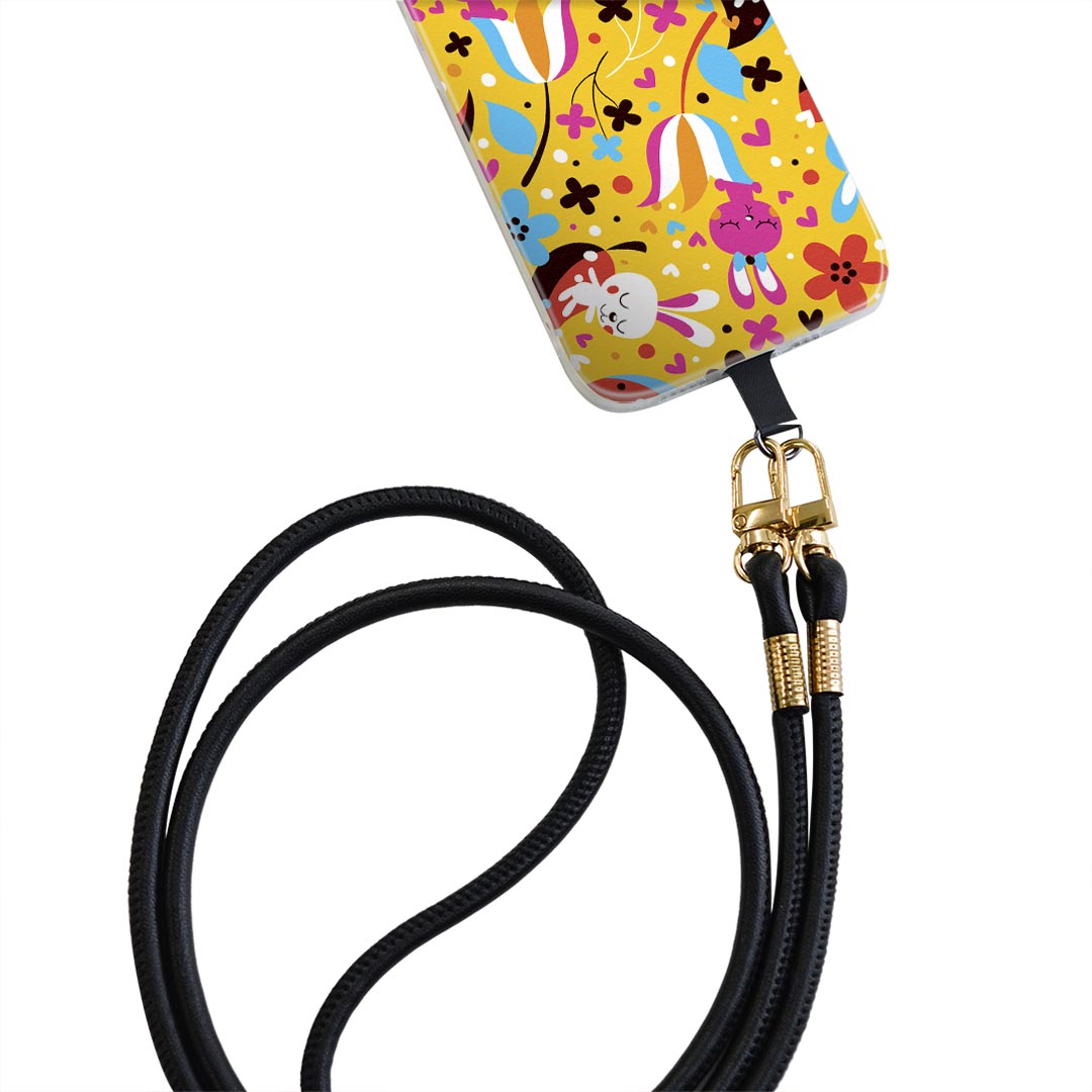 Galaxy A20 SC-02M ギャラクシー sc02m 専用 ショルダーケース ソフトケース スマホカバー 落下防止 スマホケース 斜めかけ 縄掛けケース 耐衝撃 tpu 008076 アニマル 花　　うさぎ　兎　キャラクター