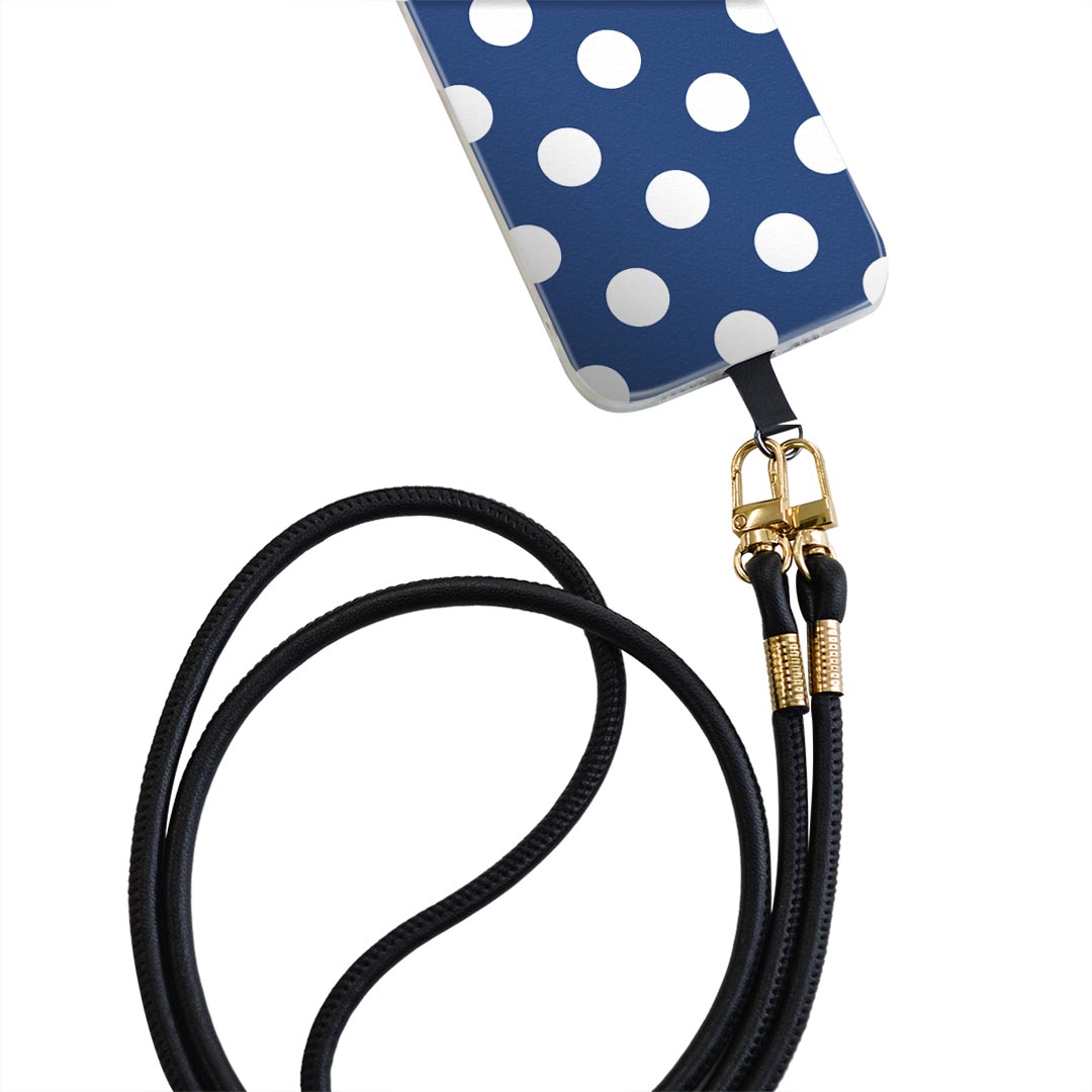 SO-04H Xperia X Performance エクスペリア X so04h 専用 ショルダーケース ソフトケース スマホカバー 落下防止 スマホケース 斜めかけ 縄掛けケース 耐衝撃 tpu 009083 シンプル　水玉　ドット　青