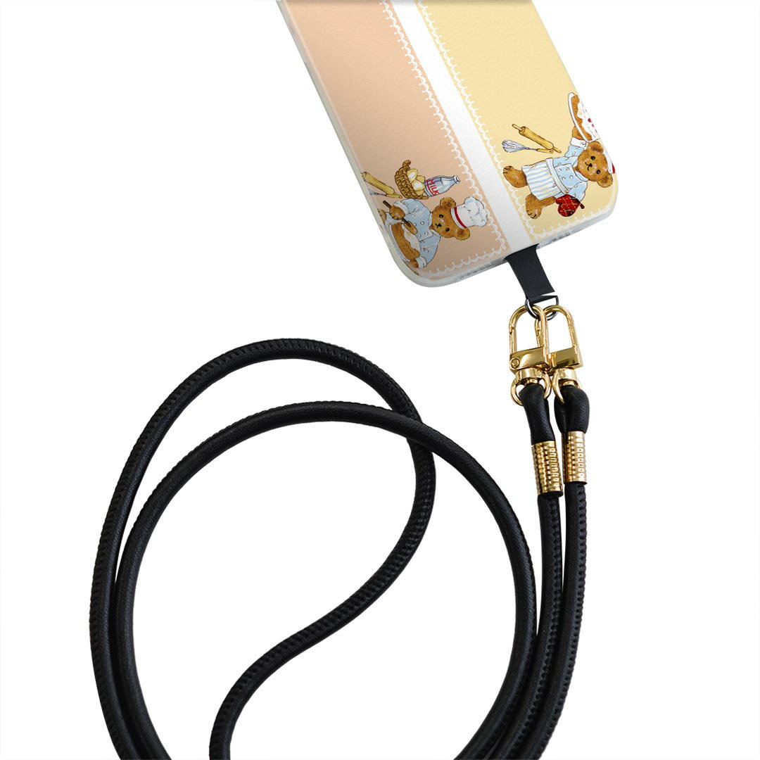 iPhone14pro 6.1インチ 専用 各キャリア iPhone14 Pro プロ 共通対応 ショルダーケース ソフトケース スマホカバー 落下防止 スマホケース 斜めかけ 縄掛けケース 耐衝撃 tpu 009189 キャラクター　動物　くま