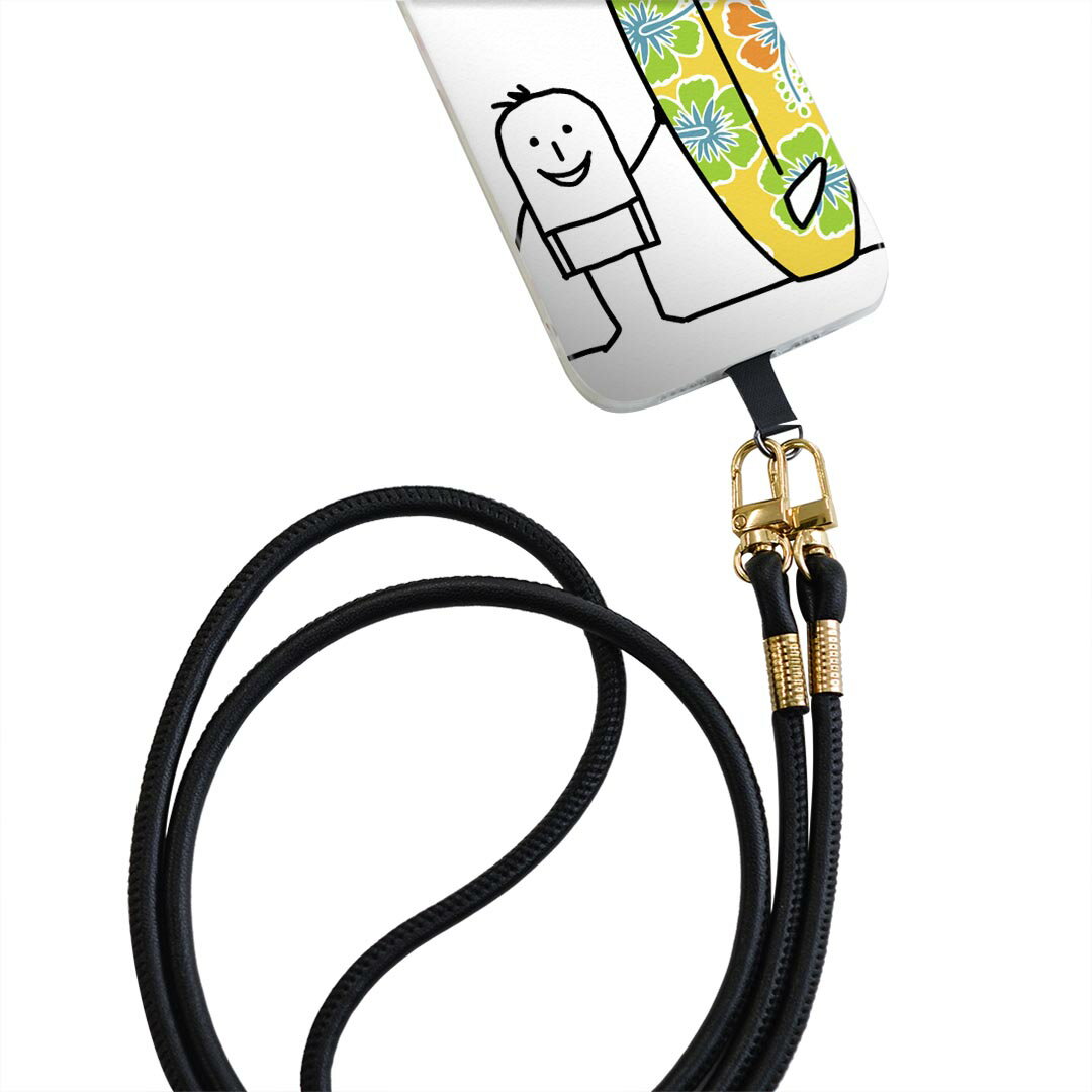 Xperia Ace SO-02L エクスペリア エース so02l 専用 ショルダーケース ソフトケース スマホカバー 落下防止 スマホケース 斜めかけ 縄掛けケース 耐衝撃 tpu 009235 キャラクター　海　サーフィン