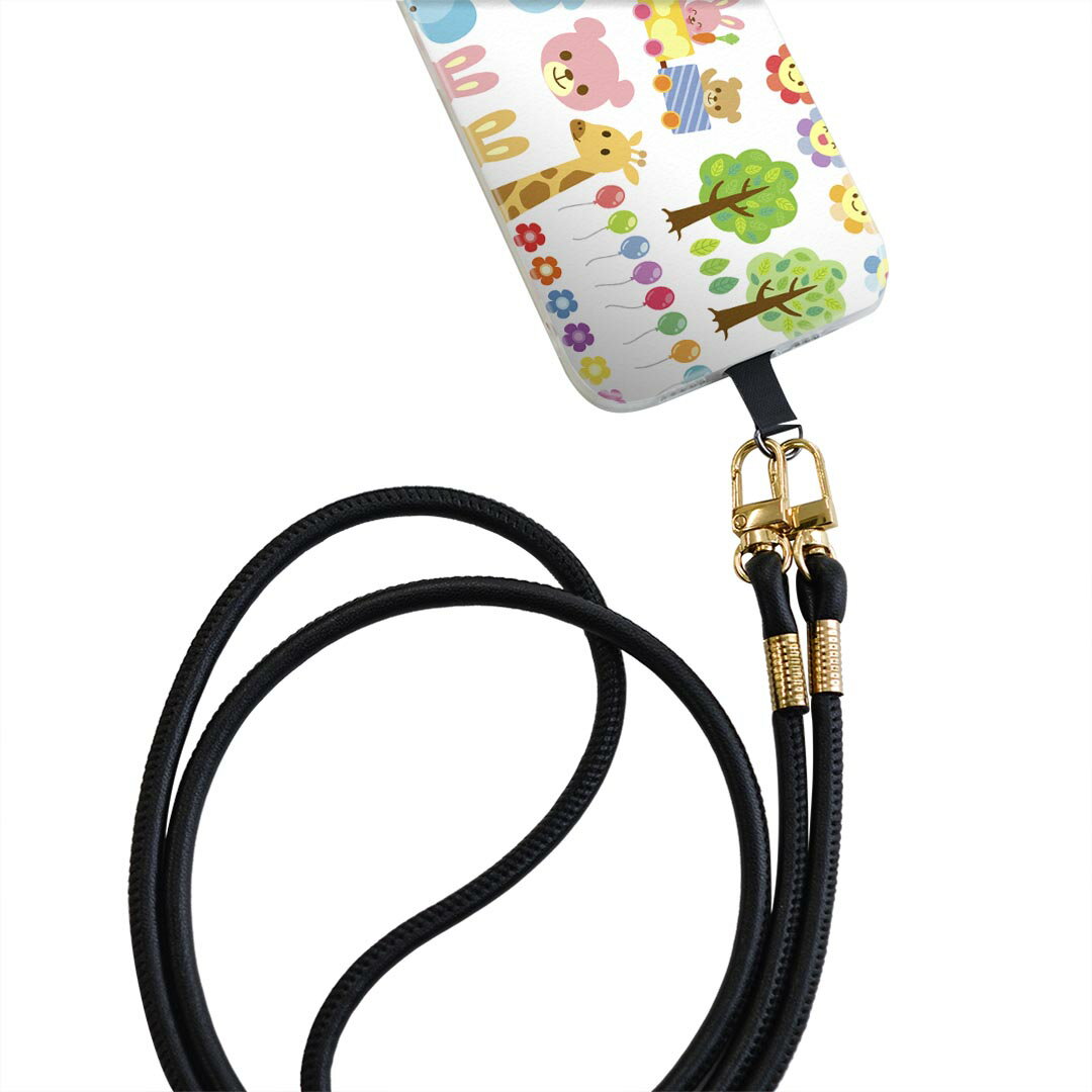 Galaxy A20 SC-02M ギャラクシー sc02m 専用 ショルダーケース ソフトケース スマホカバー 落下防止 スマホケース 斜めかけ 縄掛けケース 耐衝撃 tpu 009275 動物　キャラクター