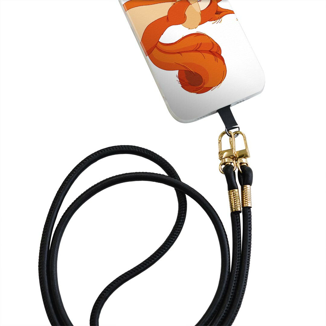 iPhone14pro 6.1インチ 専用 各キャリア iPhone14 Pro プロ 共通対応 ショルダーケース ソフトケース スマホカバー 落下防止 スマホケース 斜めかけ 縄掛けケース 耐衝撃 tpu 009437 キャラクター　リス　動物