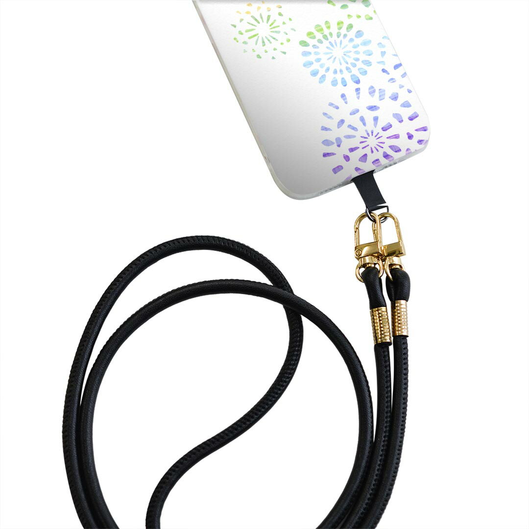 iPhone14pro 6.1インチ 専用 各キャリア iPhone14 Pro プロ 共通対応 ショルダーケース ソフトケース スマホカバー 落下防止 スマホケース 斜めかけ 縄掛けケース 耐衝撃 tpu 009639 花火 カラフル シンプル