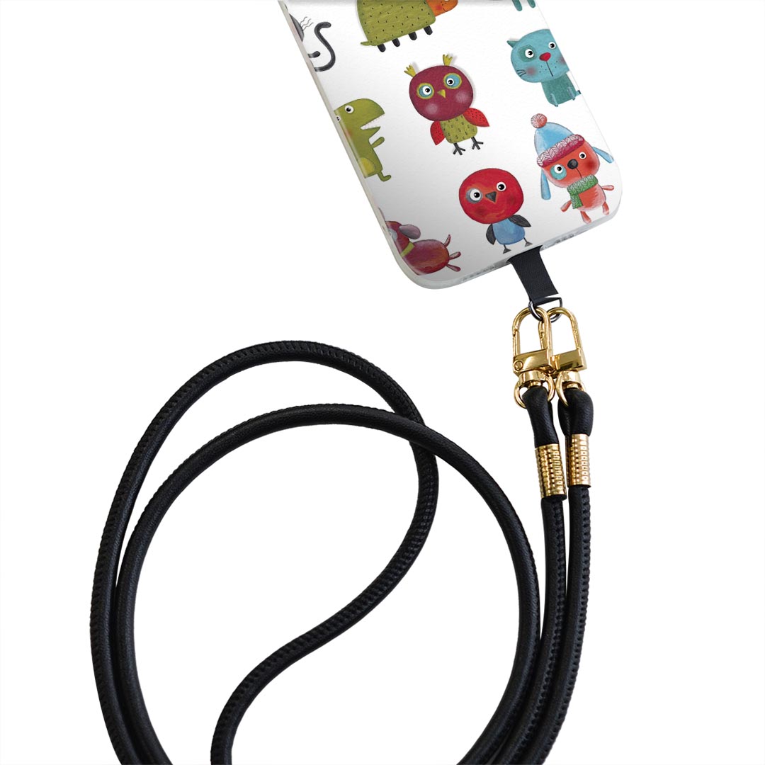 Xperia Ace SO-02L エクスペリア エース so02l 専用 ショルダーケース ソフトケース スマホカバー 落下防止 スマホケース 斜めかけ 縄掛けケース 耐衝撃 tpu 009660 動物　キャラクター　イラスト