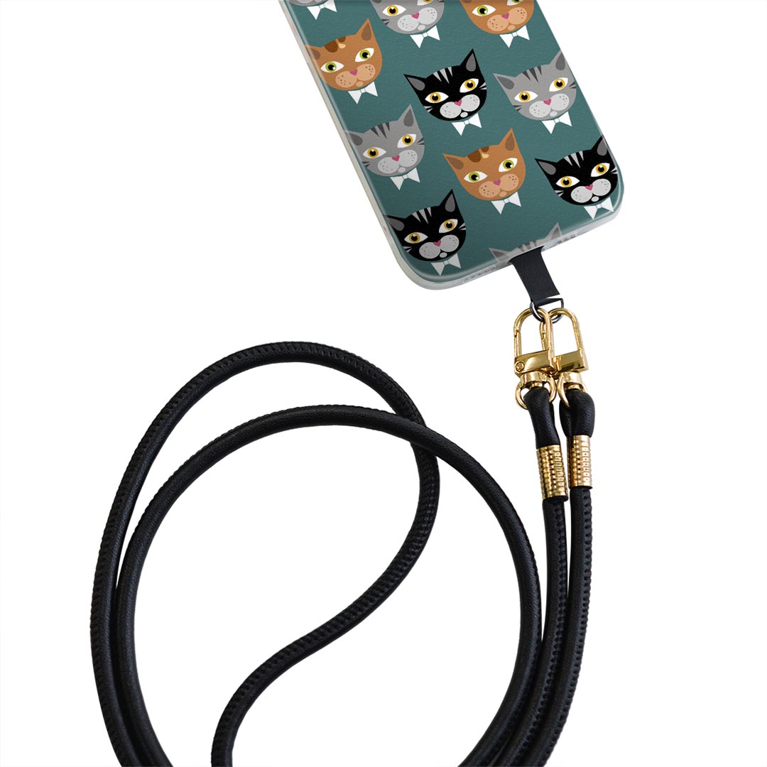 iPhone11Pro 5.8インチ iphone11 pro 専用 ショルダーケース ソフトケース スマホカバー 落下防止 スマホケース 斜めかけ 縄掛けケース 耐衝撃 tpu 010213 猫　キャラクター　緑