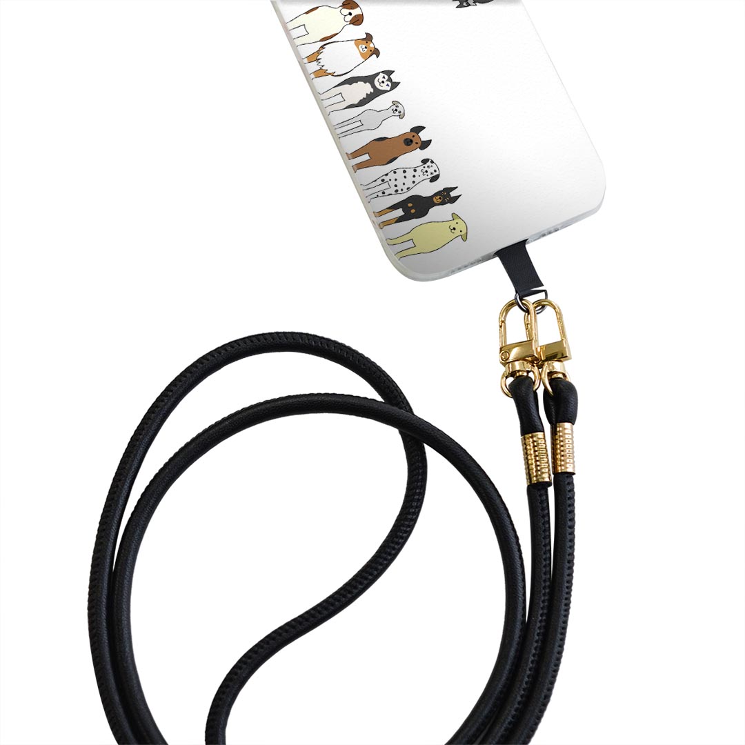 Xperia Ace SO-02L エクスペリア エース so02l 専用 ショルダーケース ソフトケース スマホカバー 落下防止 スマホケース 斜めかけ 縄掛けケース 耐衝撃 tpu 010298 動物　犬　キャラクター