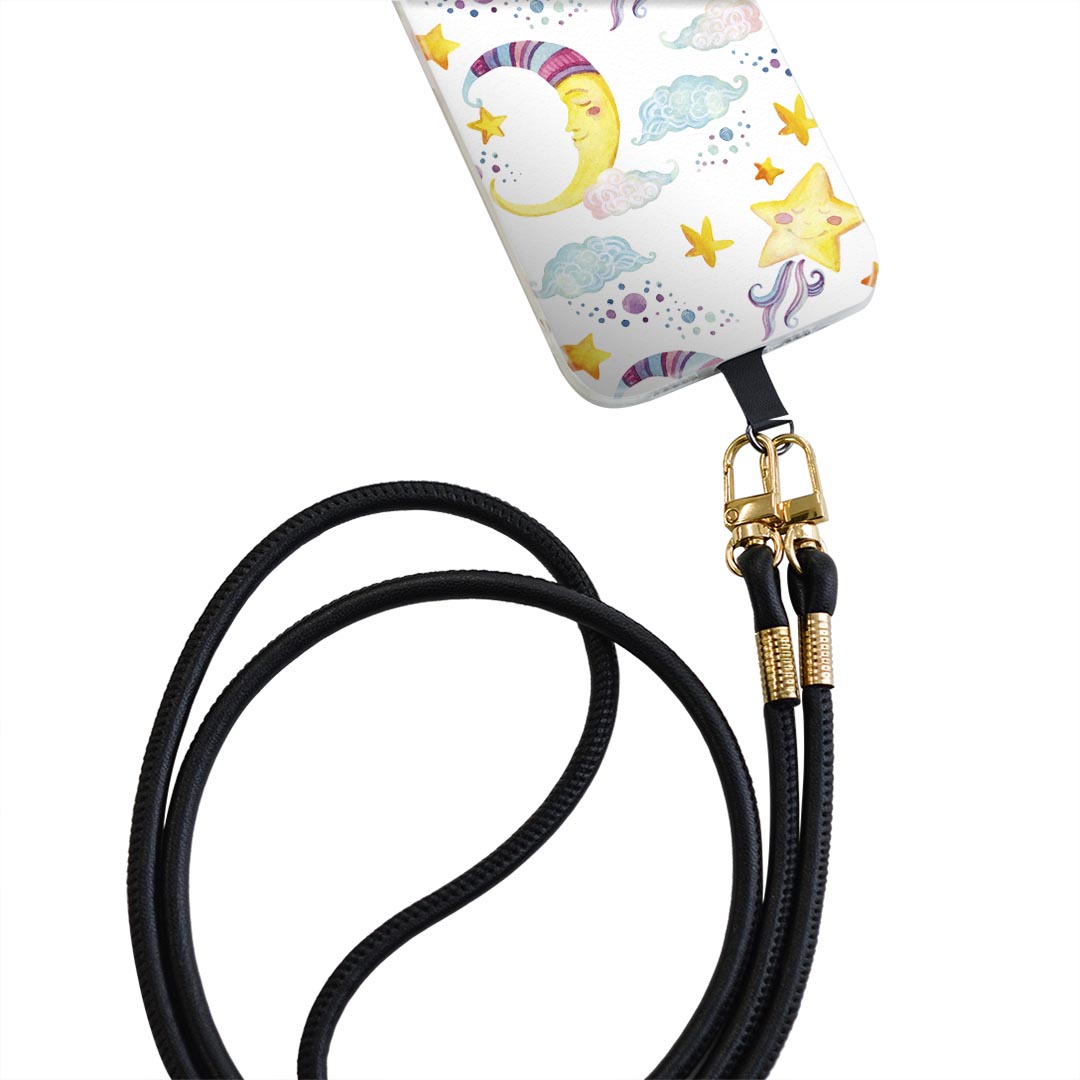 iPhone14pro 6.1インチ 専用 各キャリア iPhone14 Pro プロ 共通対応 ショルダーケース ソフトケース スマホカバー 落下防止 スマホケース 斜めかけ 縄掛けケース 耐衝撃 tpu 010610 星　月　キャラクター