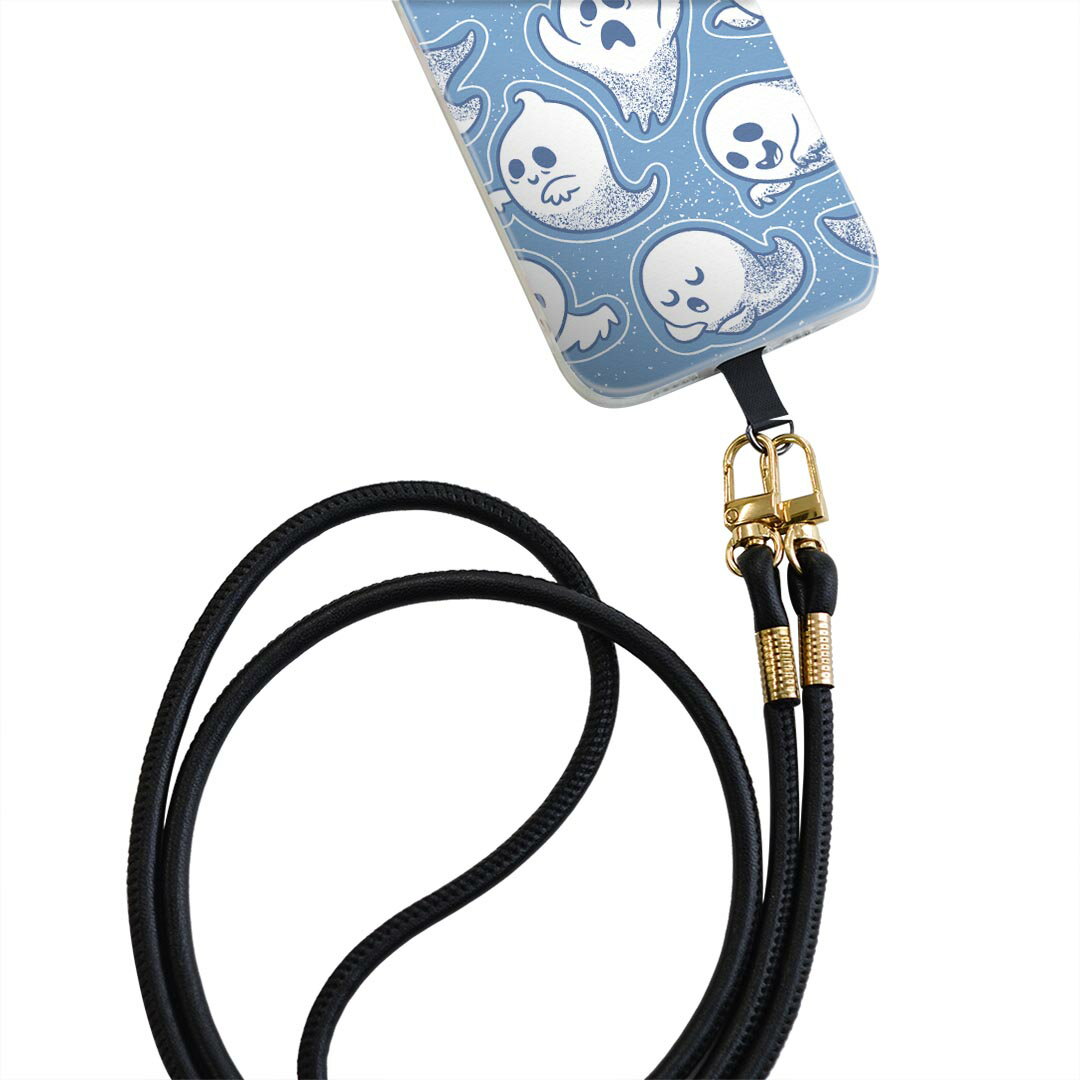 iPhone14pro 6.1インチ 専用 各キャリア iPhone14 Pro プロ 共通対応 ショルダーケース ソフトケース スマホカバー 落下防止 スマホケース 斜めかけ 縄掛けケース 耐衝撃 tpu 011691 おばけ　キャラクター　ゴースト