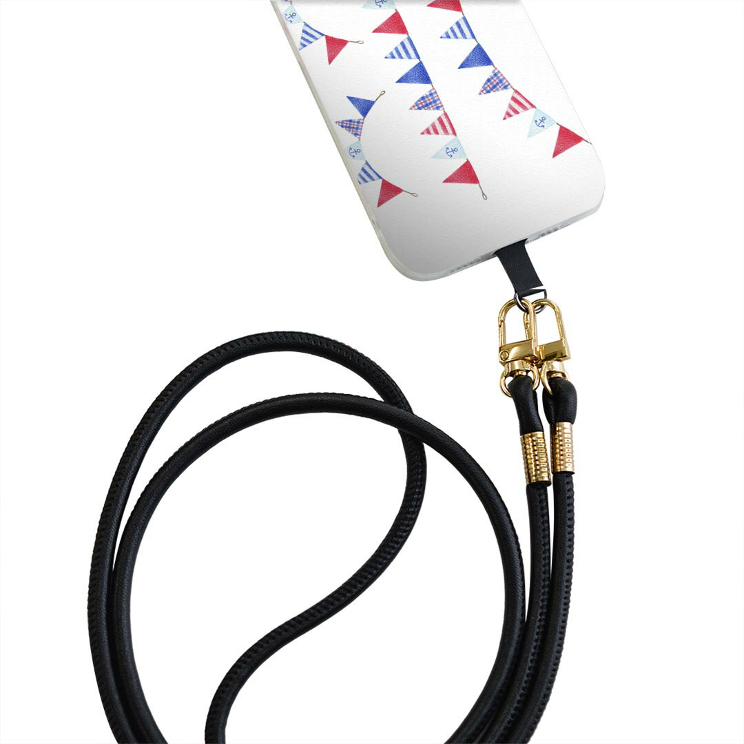 Xperia Ace SO-02L エクスペリア エース so02l 専用 ショルダーケース ソフトケース スマホカバー 落下防止 スマホケース 斜めかけ 縄掛けケース 耐衝撃 tpu 015547 旗　飾り　デコ