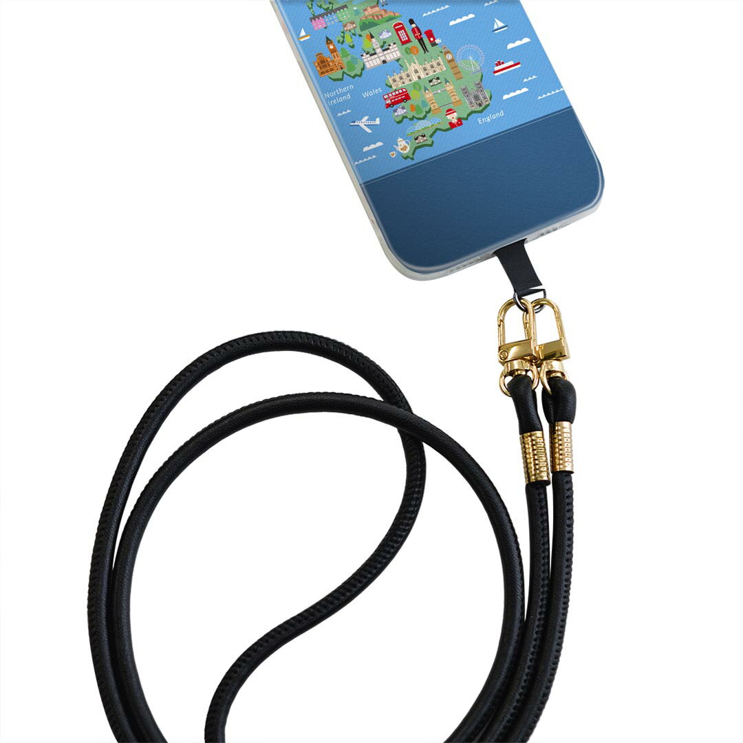 Xperia Ace SO-02L エクスペリア エース so02l 専用 ショルダーケース ソフトケース スマホカバー 落下防止 スマホケース 斜めかけ 縄掛けケース 耐衝撃 tpu 016372 外国　地図