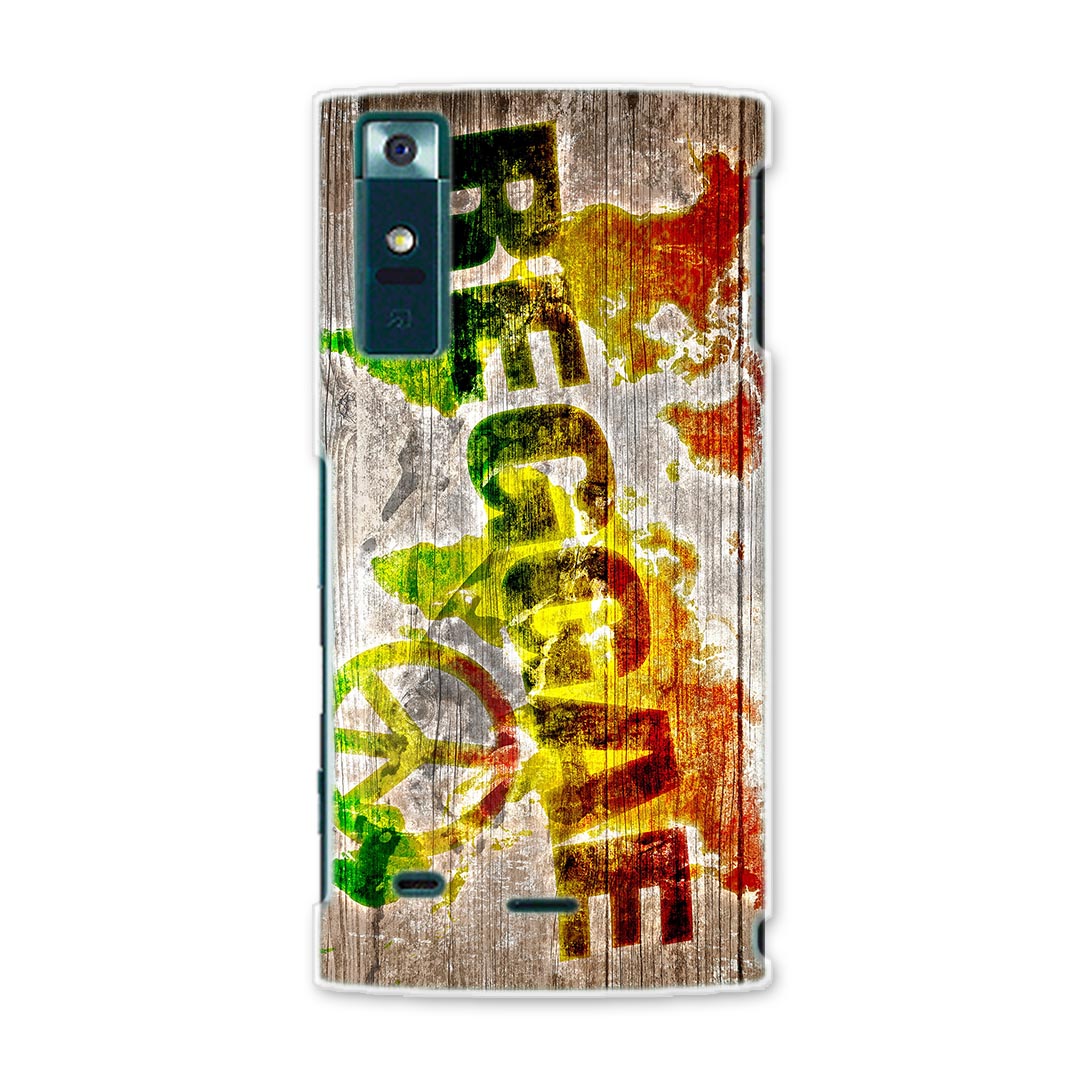 URBANOV02 アルバーノ urbanov02 au エーユー スマホ カバー ケース スマホケース スマホカバー PC ハードケース レゲエ　ラスタカラー　ピース その他 000144