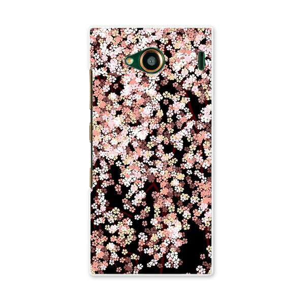 乐天商城 - URBANO V03 URBANO アルバーノ urbanov03 au エーユー スマホ カバー ケース スマホケース スマホカバー PC ハードケース 桜　ピンク　黒 フラワー 写真・風景 005308