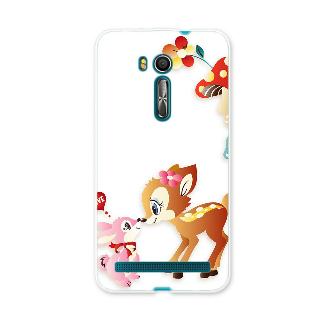 ZenFone Go ZB551KL ASUS zb551kl simfree SIMフリー スマホ カバー スマホケース スマホカバー PC ハードケース バンビ　キャラクター アニマル 004482