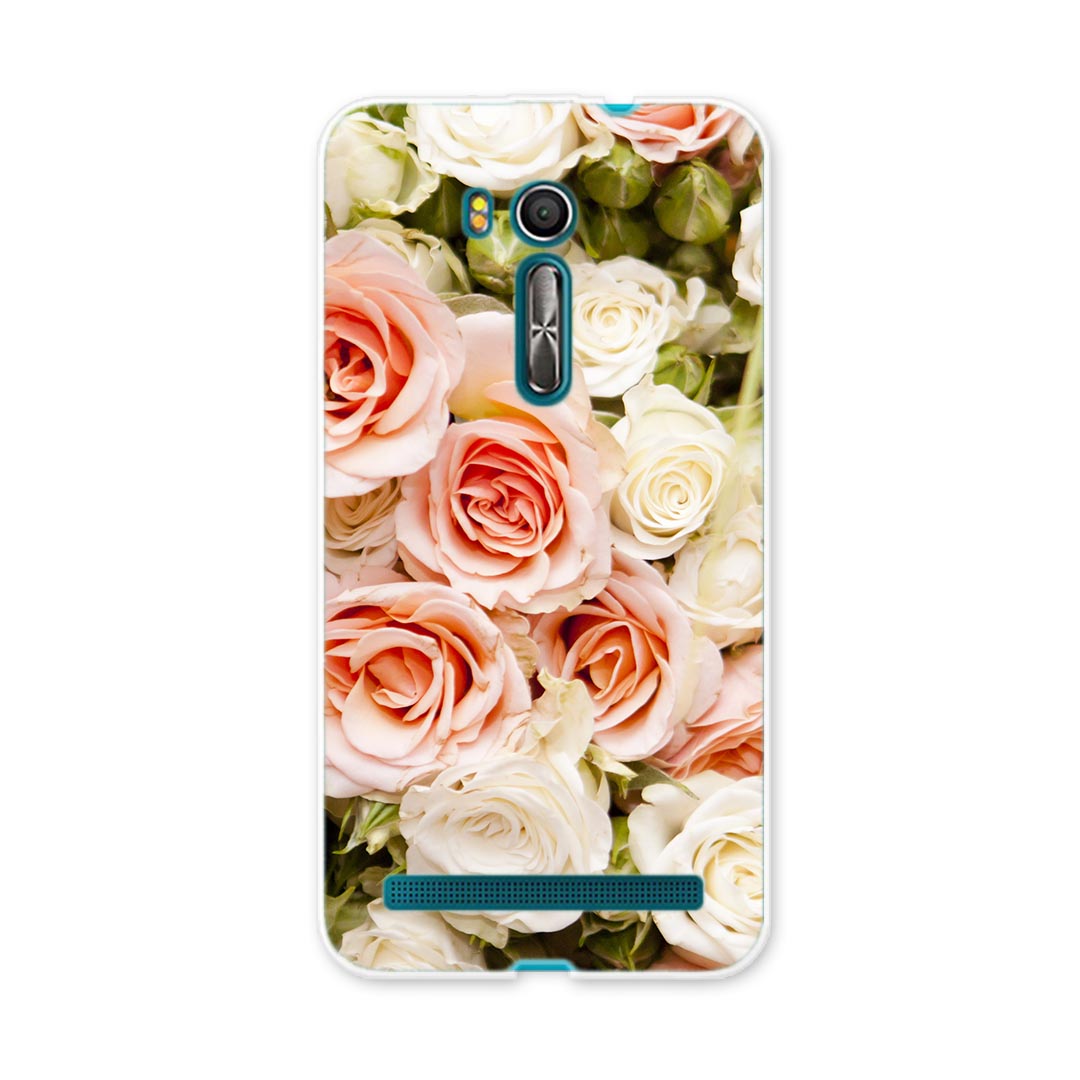 ZenFone Go ZB551KL ASUS zb551kl simfree SIMフリー スマホ カバー スマホケース スマホカバー PC ハードケース 花　ピンク　白　写真 写真・風景 フラワー 004742(2.0)