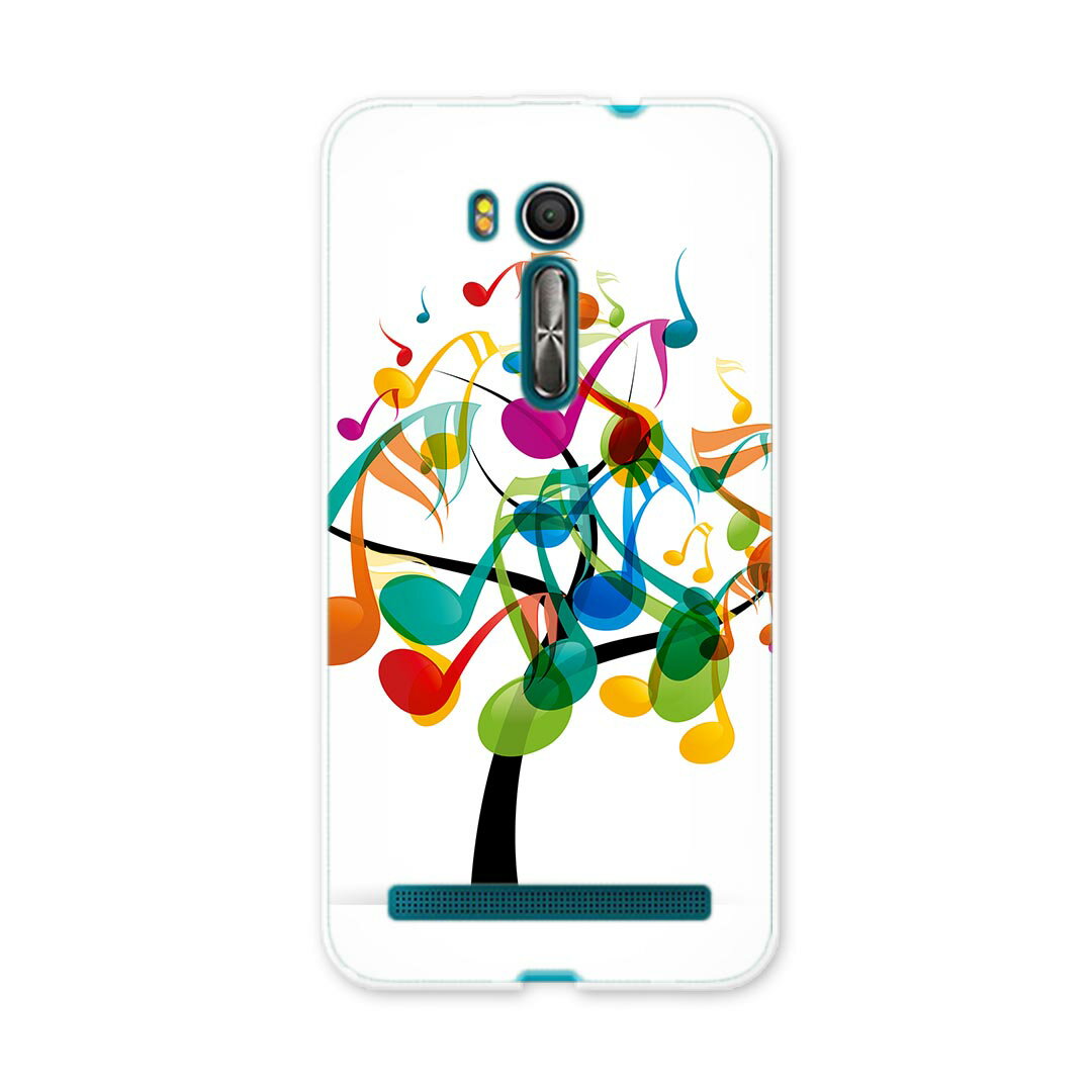 ZenFone Go ZB551KL ASUS zb551kl simfree SIMフリー スマホ カバー スマホケース スマホカバー PC ハードケース 音符　カラフル ラブリー 005962