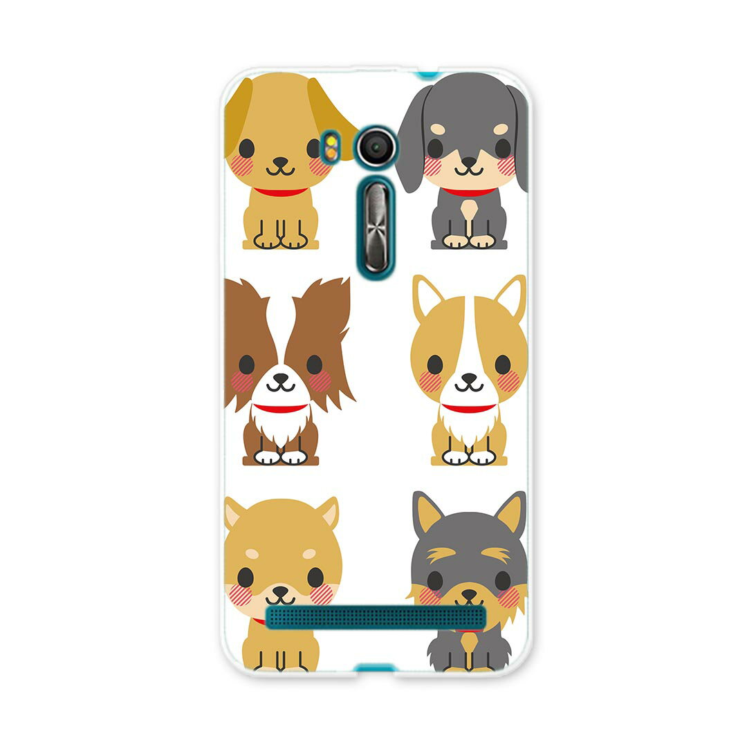 ZenFone Go ZB551KL ASUS zb551kl simfree SIMフリー スマホ カバー スマホケース スマホカバー PC ハードケース 犬　いぬ　イラスト　柴犬　プードル アニマル 007882