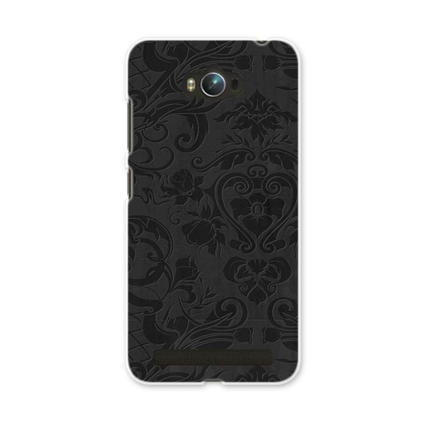 乐天商城 - ZenFone Max ZC550KL Asus simfree SIMフリー zc550kl スマホ カバー スマホケース スマホカバー PC ハードケース 模様　エレガント　黒 フラワー 003716