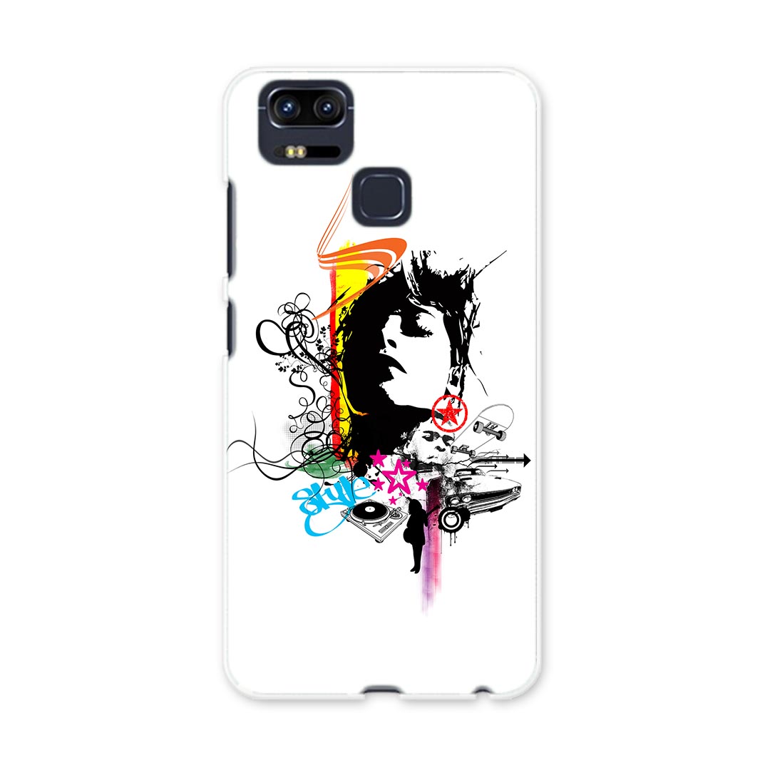 乐天商城 - ZE553KL ZenFone Zoom S ze553kl simfree SIMフリー カバー スマホケース スマホカバー PC ハードケース HIPHOP　イラスト クール 000116
