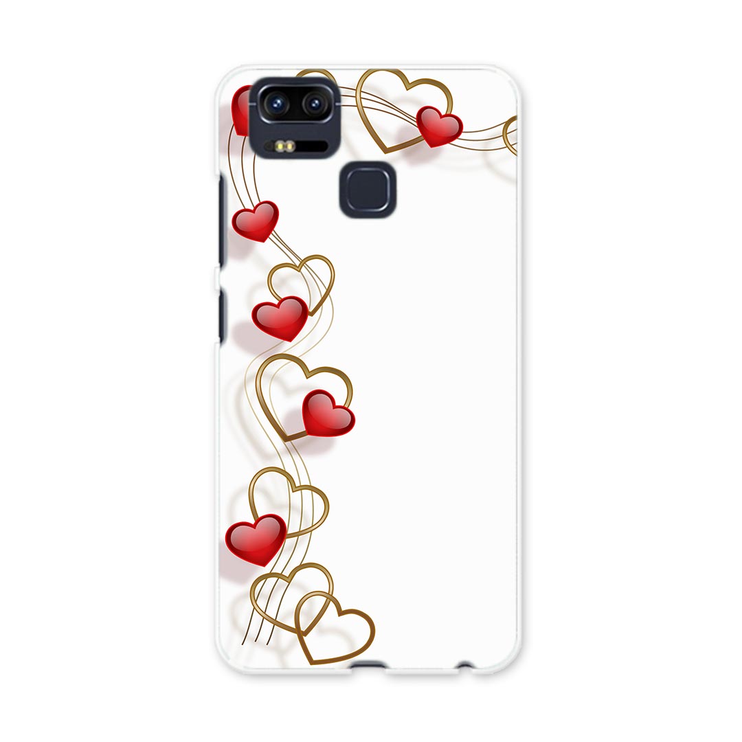 ZE553KL ZenFone Zoom S ze553kl simfree SIMフリー カバー スマホケース スマホカバー PC ハードケース ハート　赤 ラブリー 005602