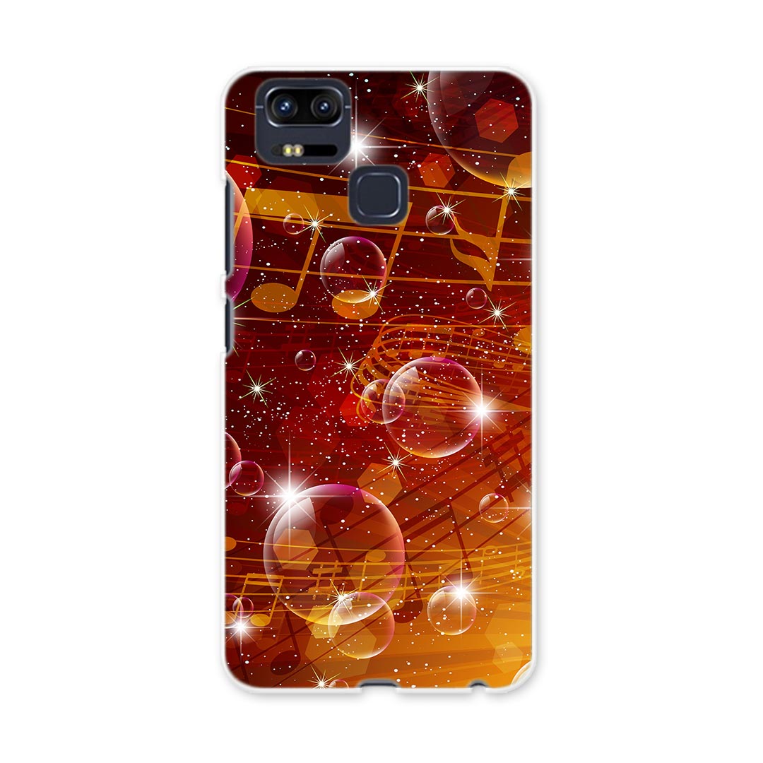 Mobile Phone - ZE553KL ZenFone Zoom S ze553kl simfree SIMフリー カバー スマホケース スマホカバー PC ハードケース 音符　楽譜 ラグジュアリー 006845