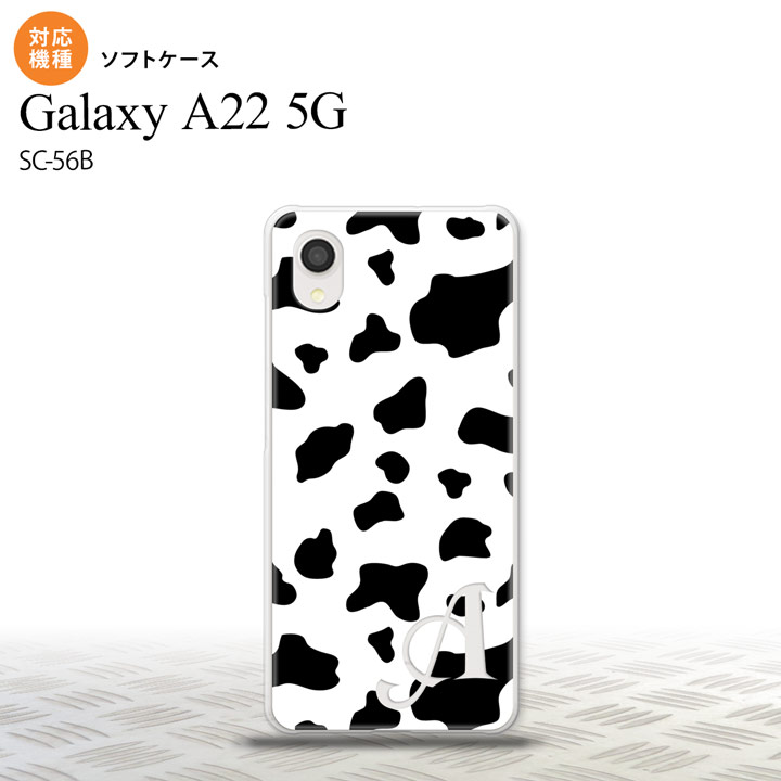 SC-56B Galaxy A22 スマホケース ソフトケース ダルメシアン 牛 白 +アルファベット メンズ レディース nk-a22-tp480i