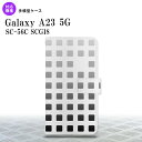 Galaxy A23 GalaxyA23 手帳型スマホケース カバー スクエア ドット 黒 2022年 10月発売 nk-004s-a23-dr1365(2)
