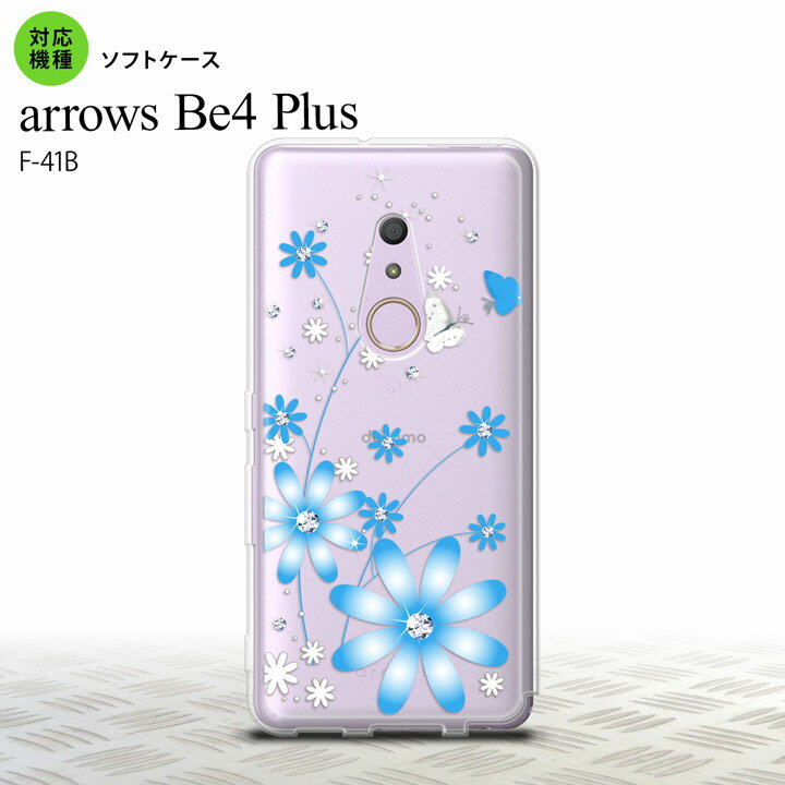 移动通信, 手机 - F41B arrows Be4 Plus スマホケース ソフトケース 花柄 ガーベラ 水色 メンズ レディース nk-f41b-tp802