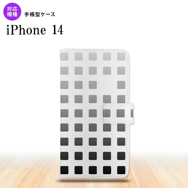 iPhone14 iPhone14 手帳型スマホケース カバー スクエア ドット 黒 2022年 9月発売 nk-004s-i14-dr1365