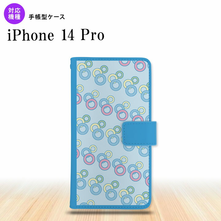 iPhone14 Pro iPhone14 Pro 手帳型スマホケース カバー 丸 青 nk-004s-i14p-dr1663