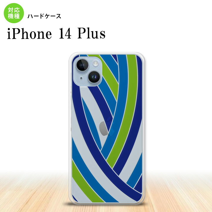 iPhone14 plsu iPhone14 plsu 背面ケース カバー ステンドグラス風 おしゃれ 帯 ブルー ステンドグラス風 2022年 10月発売 nk-i14pl-sg16
