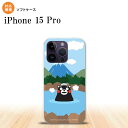 iPhone15 Pro iPhone15 Pro スマホケース 背面ケースソフトケース くまモン 温泉 2023年 9月発売 nk-i15p-tpkm36
