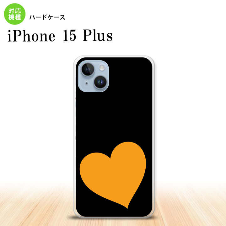 iPhone15 plus iPhone15 plus スマホケース 背面ケース ハードケース トランプ ハート 黒 オレンジ 2023年 9月発売 nk-i15pl-546(2)