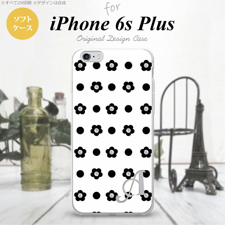 【iPhone6 Plus/iPhone6s Plus】【スマホケース/スマホカバー】【アイフォン6/6s プラス】iPhone6 Plus/iPhone6s Plus スマホケース カバー アイフォン6/6s プラス ソフトケース イニシャル ドット・花柄 白 nk-i6plus-tp342ini【メール便送料無料】