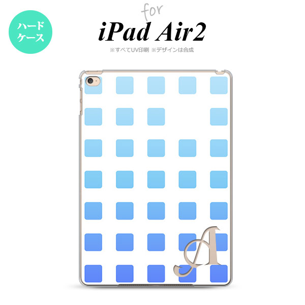 【メール便 送料無料】 iPad Air2 ケース タブレットケース アイパッド エアー2 カバー エアー 2 iPad Air 2 スマホケース カバー アイパッド エアー 2 イニシャル スクエア 青 nk-ipadair2-1366ini【メール便で送料無料】