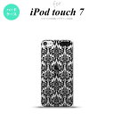 iPod touch 第7世代 ケース 第6世代 ハードケース ダマスク B クリア 黒 nk-ipod7-1026