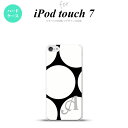 iPod touch 第7世代 ケース 第6世代 ハードケース 水玉 B 黒 白 +アルファベット nk-ipod7-1113i