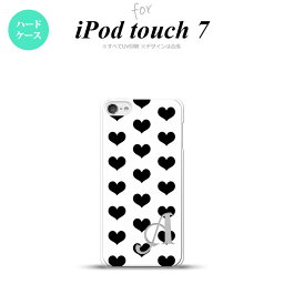 iPod touch 第7世代 ケース 第6世代 ハードケース ハート A 白 黒 +アルファベット nk-ipod7-115i