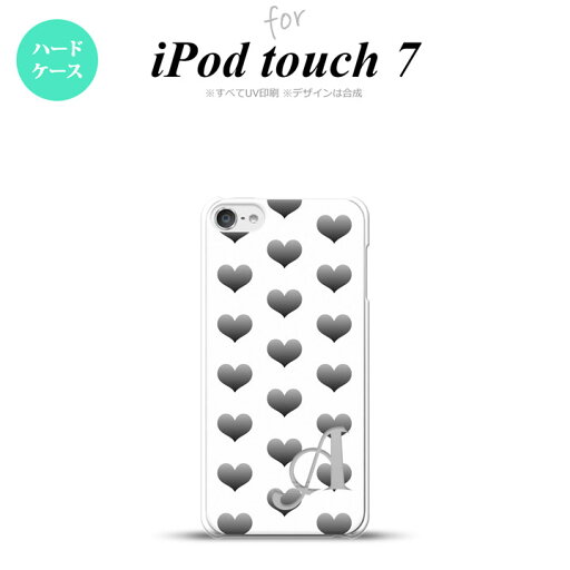 iPod touch 第7世代 ケース 第6世代 ハードケース ハート A 白 グレー +アルファベット nk-ipod7-116i iPod touch 第7世代 ケース 第6世代 ハードケース ハート A 白 グレー +アルファベット nk-ipod7-116i