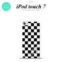 iPod touch 第7世代 ケース 第6世代 ハードケース スクエア 黒 白 +アルファベット nk-ipod7-131i