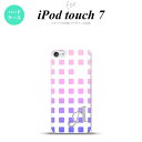 iPod touch 第7世代 ケース 第6世代 ハードケース スクエア ドット ピンク +アルファベット nk-ipod7-1363i