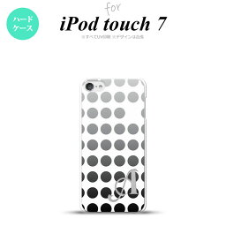 iPod touch 第7世代 ケース 第6世代 ハードケース 水玉 黒 +アルファベット nk-ipod7-1375i