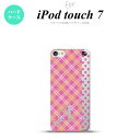 iPod touch 第7世代 ケース 第6世代 ハードケース タータン ドット ピンク +アルファベット nk-ipod7-1532i