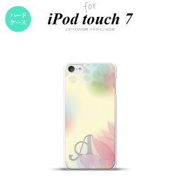 iPod touch 第7世代 ケース 第6世代 ハードケース ぼかし 花柄 黄 +アルファベット nk-ipod7-1592i