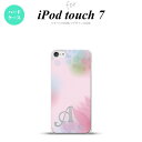 iPod touch 第7世代 ケース 第6世代 ハードケース ぼかし 花柄 ピンク +アルファベット nk-ipod7-1593i