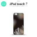 iPod touch 第7世代 ケース 第6世代 ハードケース ぼかし 花柄 黒 +アルファベット nk-ipod7-1595i