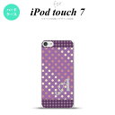 iPod touch 第7世代 ケース 第6世代 ハードケース ドット 水玉 C 紫 ピンク +アルファベット nk-ipod7-1652i